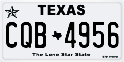 TX license plate CQB4956