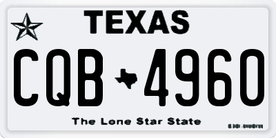 TX license plate CQB4960