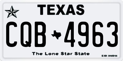 TX license plate CQB4963
