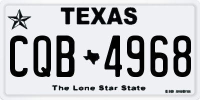 TX license plate CQB4968