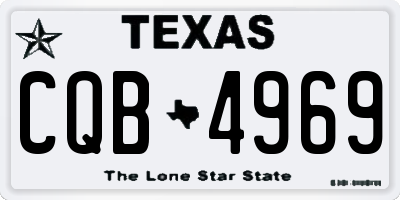 TX license plate CQB4969