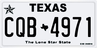 TX license plate CQB4971