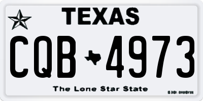 TX license plate CQB4973