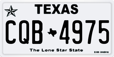 TX license plate CQB4975