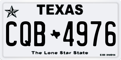 TX license plate CQB4976