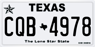 TX license plate CQB4978