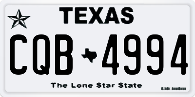 TX license plate CQB4994