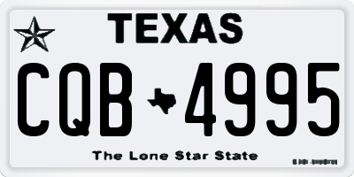 TX license plate CQB4995