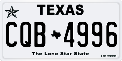 TX license plate CQB4996