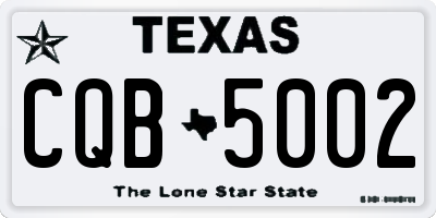 TX license plate CQB5002