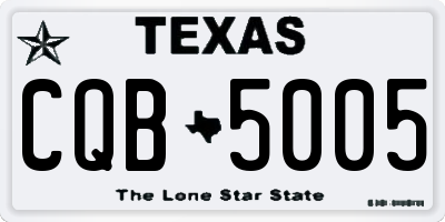 TX license plate CQB5005