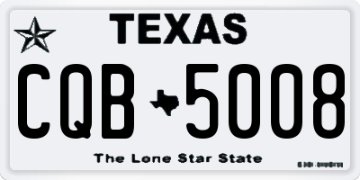 TX license plate CQB5008
