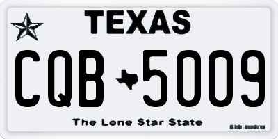 TX license plate CQB5009