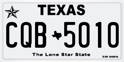 TX license plate CQB5010