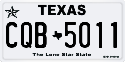 TX license plate CQB5011
