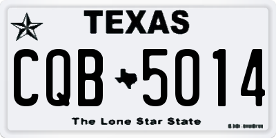 TX license plate CQB5014