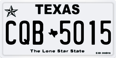 TX license plate CQB5015