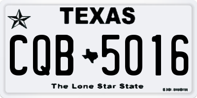 TX license plate CQB5016