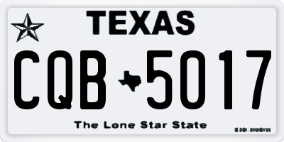 TX license plate CQB5017