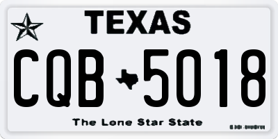 TX license plate CQB5018