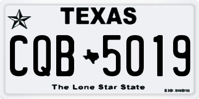 TX license plate CQB5019