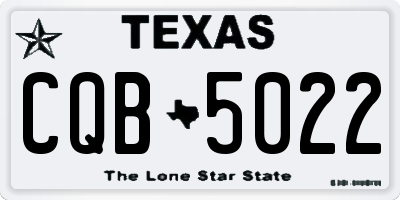 TX license plate CQB5022