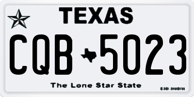 TX license plate CQB5023