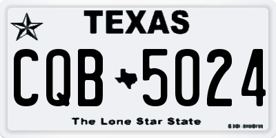 TX license plate CQB5024