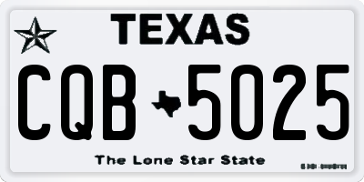 TX license plate CQB5025