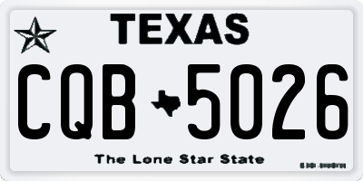 TX license plate CQB5026