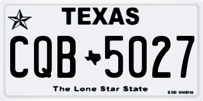 TX license plate CQB5027