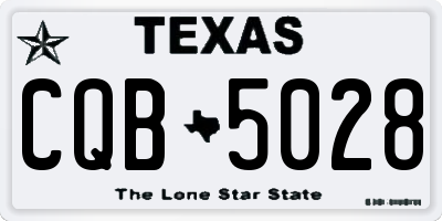 TX license plate CQB5028
