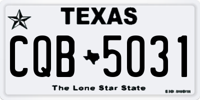 TX license plate CQB5031