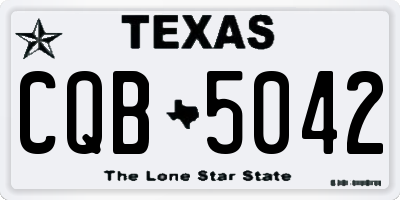 TX license plate CQB5042