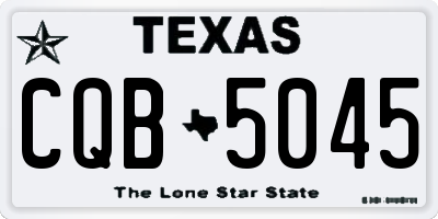 TX license plate CQB5045