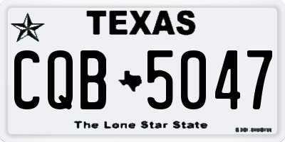 TX license plate CQB5047