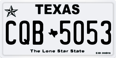 TX license plate CQB5053