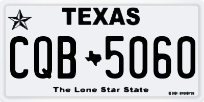 TX license plate CQB5060