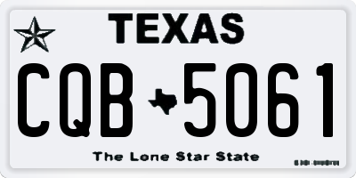 TX license plate CQB5061