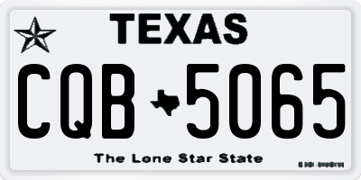 TX license plate CQB5065