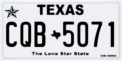 TX license plate CQB5071