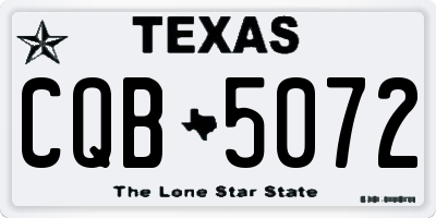 TX license plate CQB5072