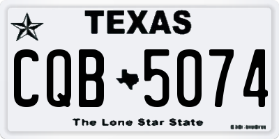 TX license plate CQB5074