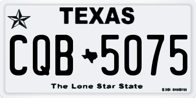 TX license plate CQB5075