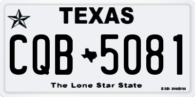 TX license plate CQB5081