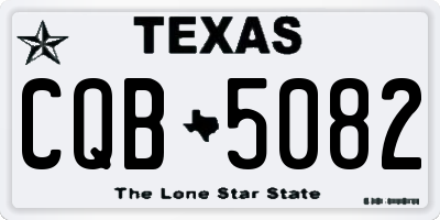 TX license plate CQB5082