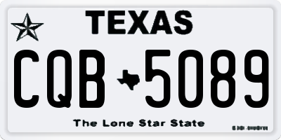 TX license plate CQB5089