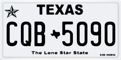 TX license plate CQB5090