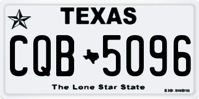 TX license plate CQB5096