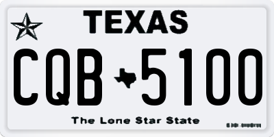 TX license plate CQB5100